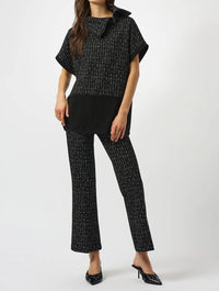 Joseph Ribkoff - Checkered Print Pull On Flared Pants