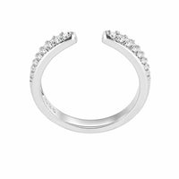 Allyanna Gifts - Women's Moissanite Pave Open Gap Wedding Ring Band
