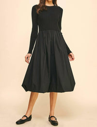 Pinch - Contrast Balloon Midi Dress