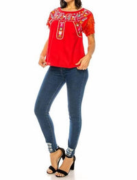 Unik Embroidered Mexican Lace Sleeve Blouse - women's blouse - view 5