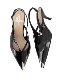Andrea Women's Pointed-toe Crossover Slingback Pump in black - women's heels - view 4