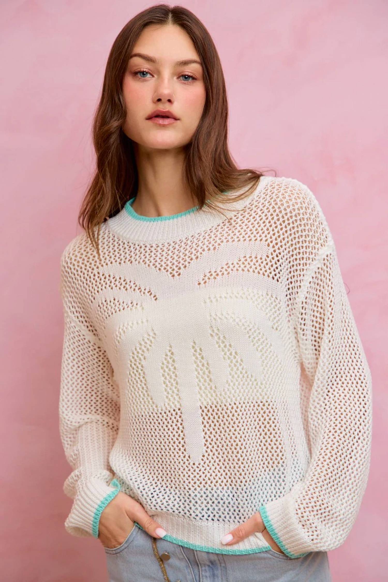 Ee:Some - Palm Knit Tree Top