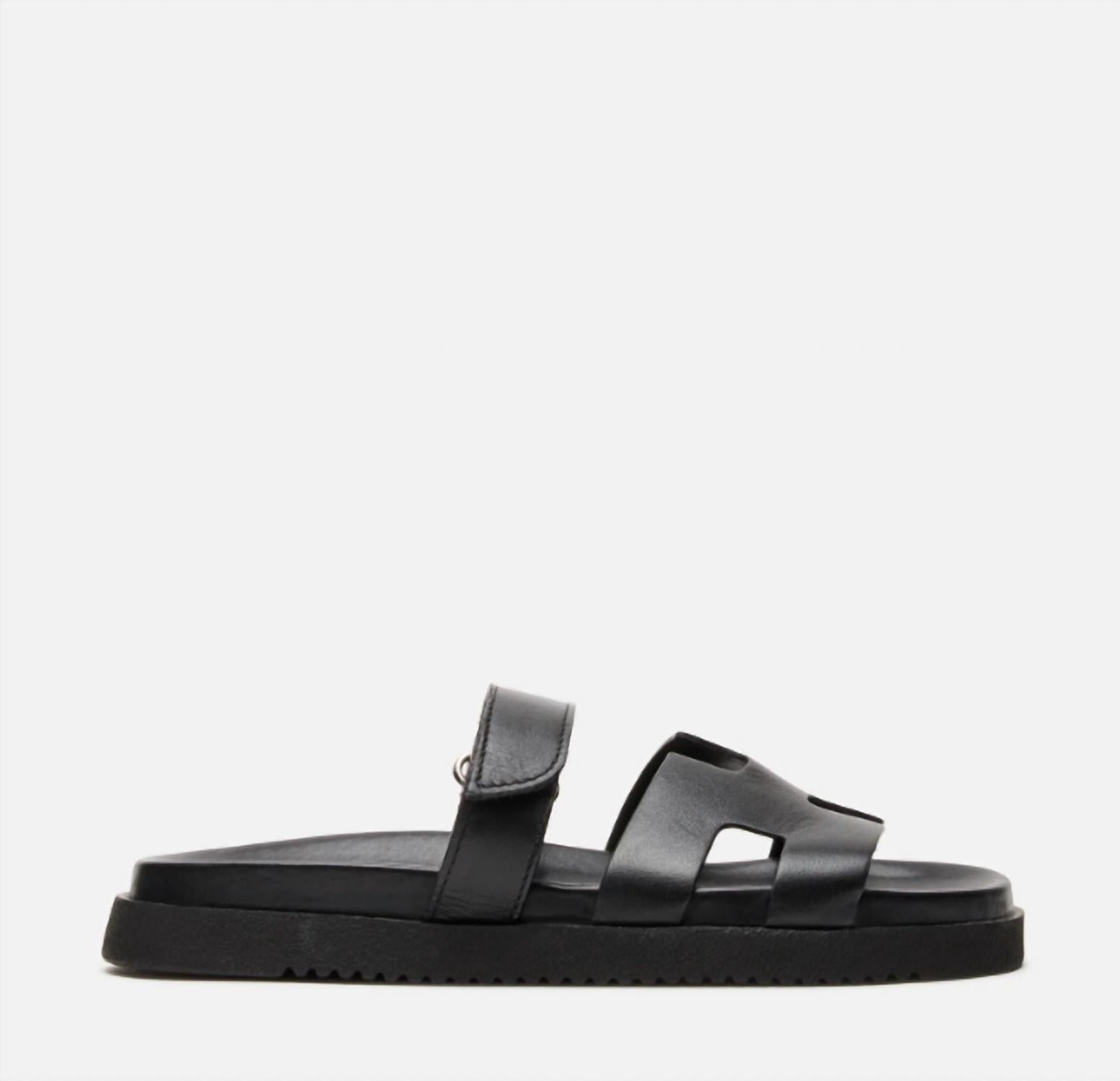 STEVE MADDEN Women's Mayven Sandals in black - women's sandal - detail view