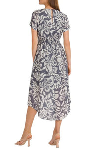 Maggy London - Print Cap Sleeve Midi Dress