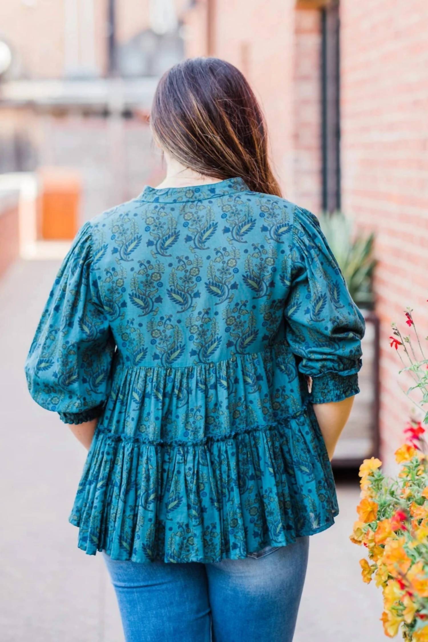 Layerz Clothing - Embroidered Paisley Top