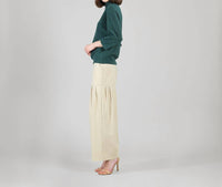 Clara Sun Woo - Soft Ribbed Cashmere Funnel Neck Sweater