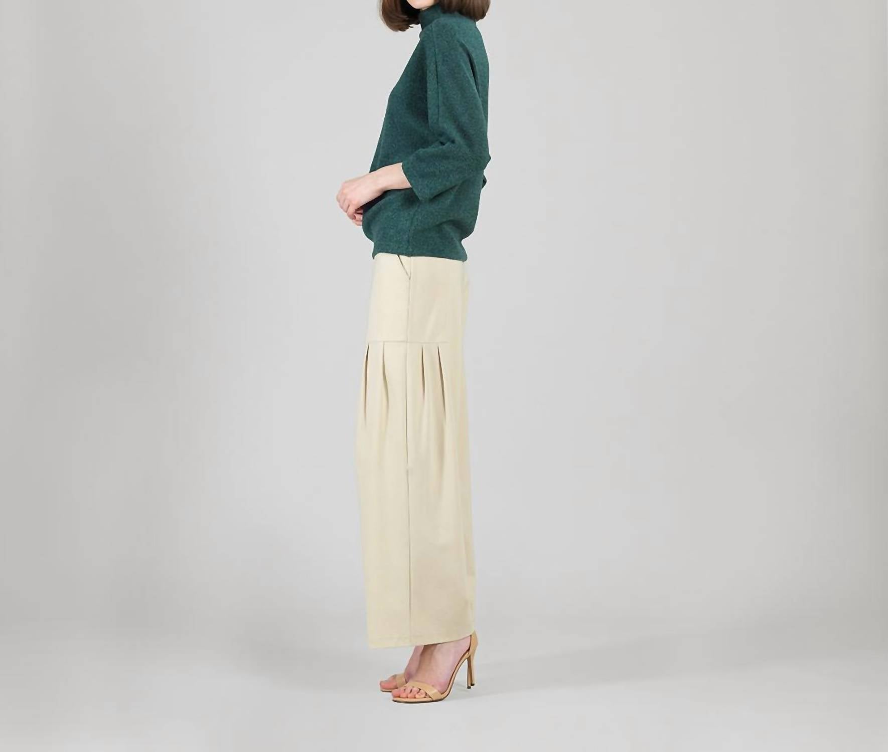 Clara Sun Woo - Soft Ribbed Cashmere Funnel Neck Sweater