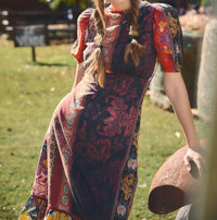RO'S GARDEN Freya Midi Dress in orange - women's dress - view 4