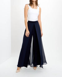 Joseph Ribkoff Elegant Sheer Overlay Pants in black - women's pants - alternate view