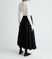 ANNA QUAN Virginia Midi Skirt in black - women's skirt - detail view