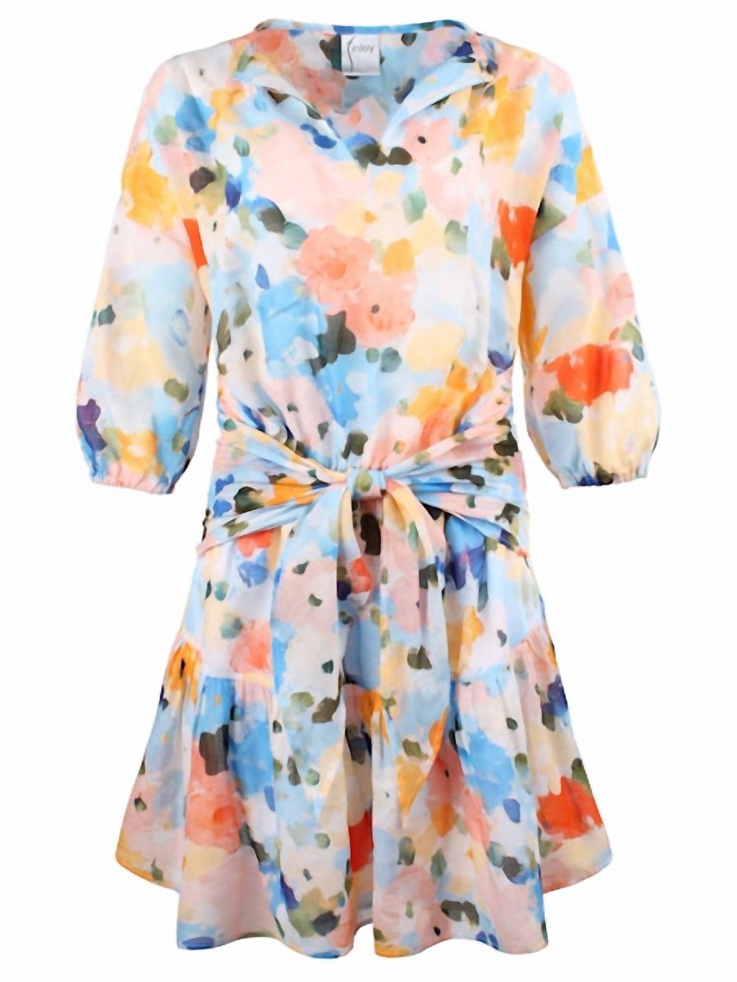 Finley Wildflower Coco Mini Dress in multi - women's dress - detail view