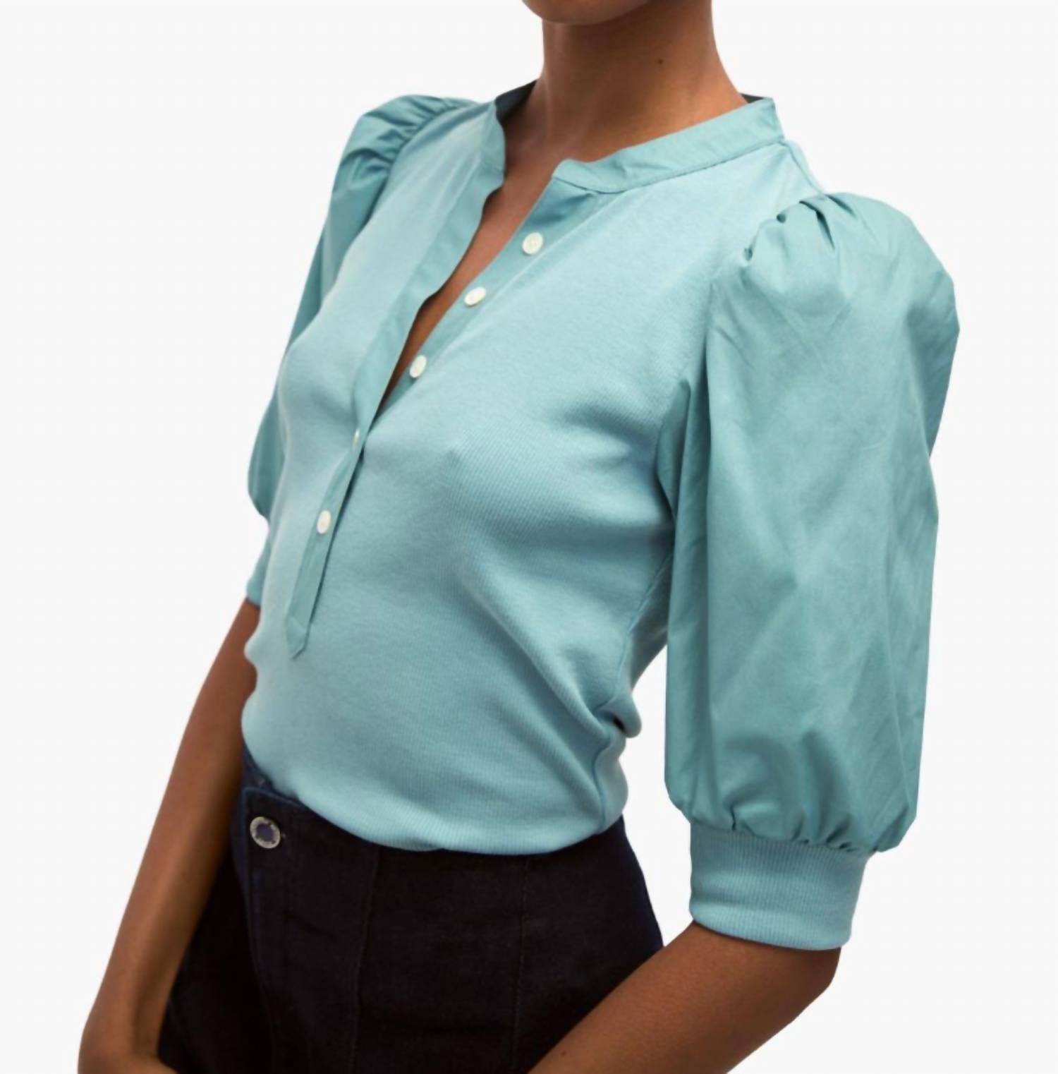 Veronica Beard - Coralee Puff-sleeve Top