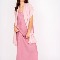 Line in the Sand Pacific Linen Maxi Dress in the sand pacific linen maxi dress in mauve - women's dress - detail view