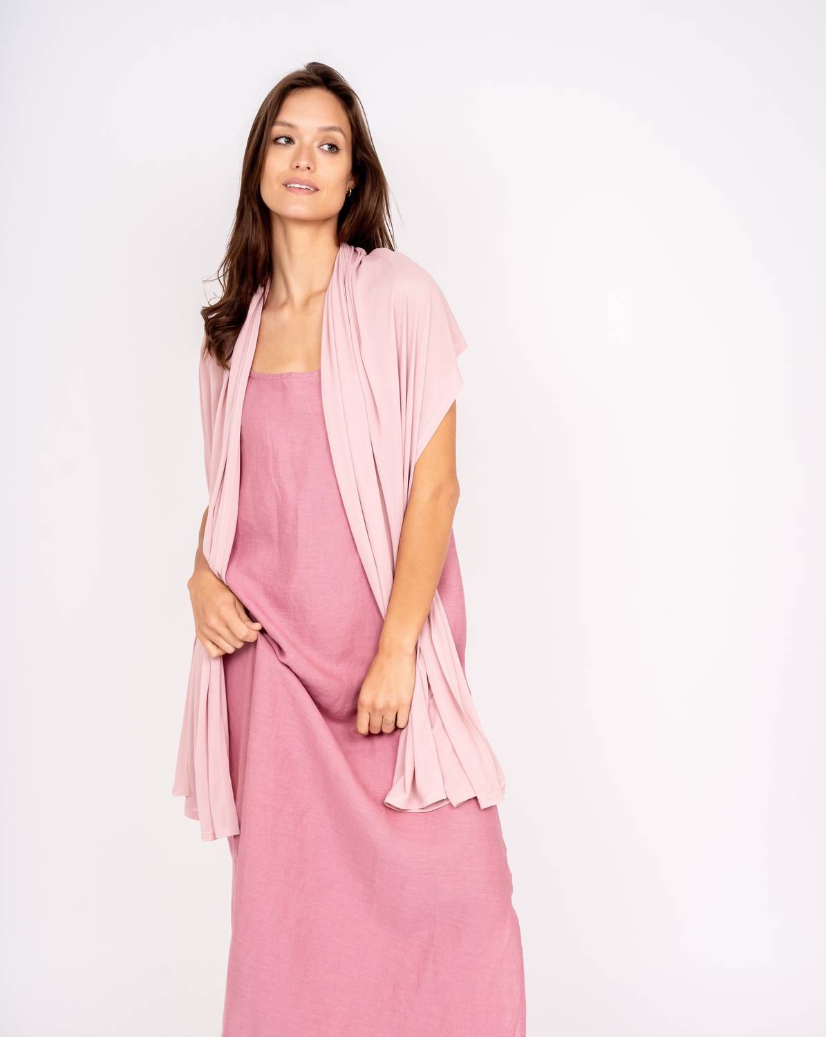 Line in the Sand Pacific Linen Maxi Dress in the sand pacific linen maxi dress in mauve - women's dress - alternate view
