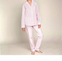 Petite Plume GINGHAM PAJAMA SET in pink - women's sleepwear - detail view