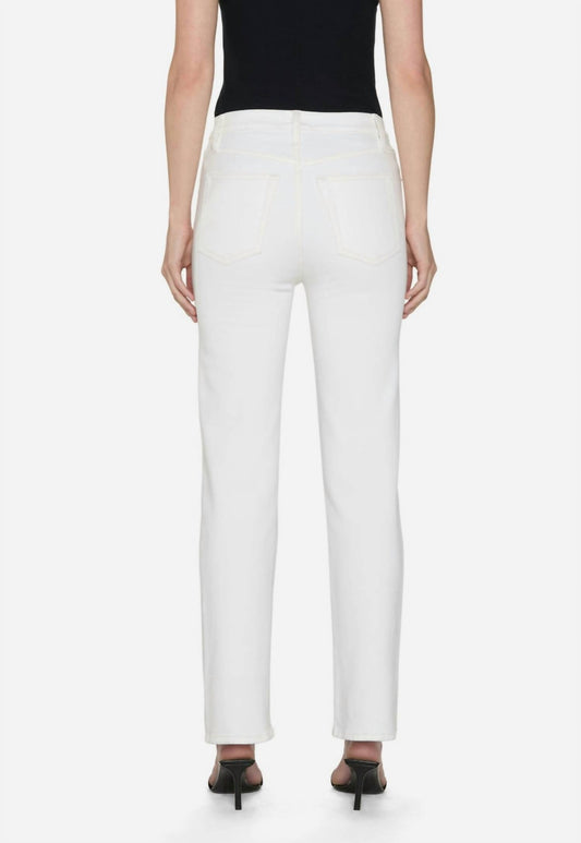 Frame - Sleek Straight High Rise Denim Jeans