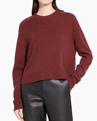 Theory - Cropped Cordovan Cashmere Sweater