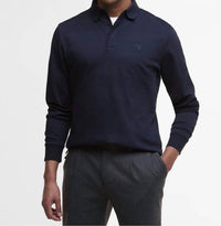 Barbour Men’s Long Sleeve Polo in blue - men's shirt