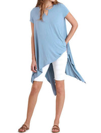 Umgee - Handkerchief Hem Short Sleeve Top