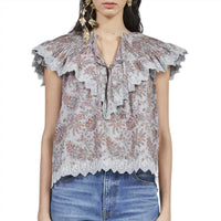 Ulla Johnson Women's Lea Top in cornflower - women's blouse