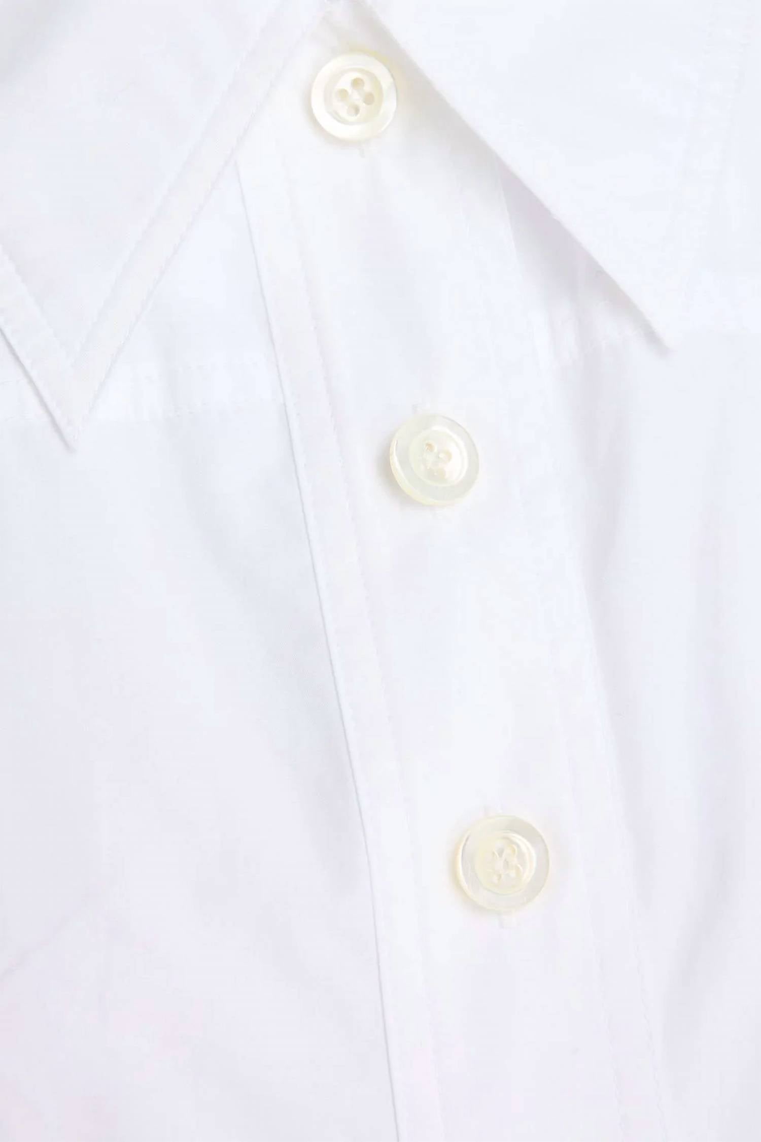 Frame - Flared Cotton Poplin Mini Shirt Dress