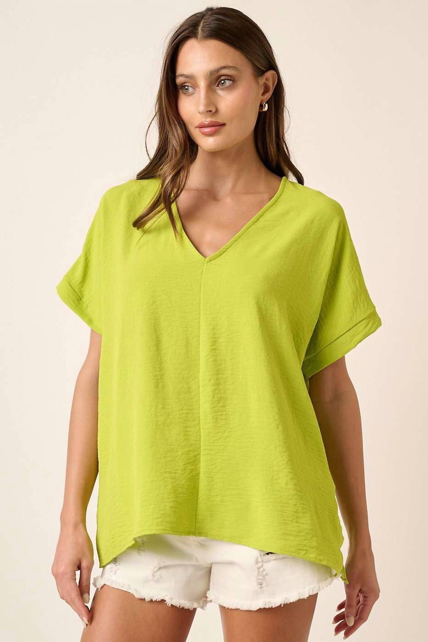 Mittoshop - Kayla Dolman Sleeve V-neck Top