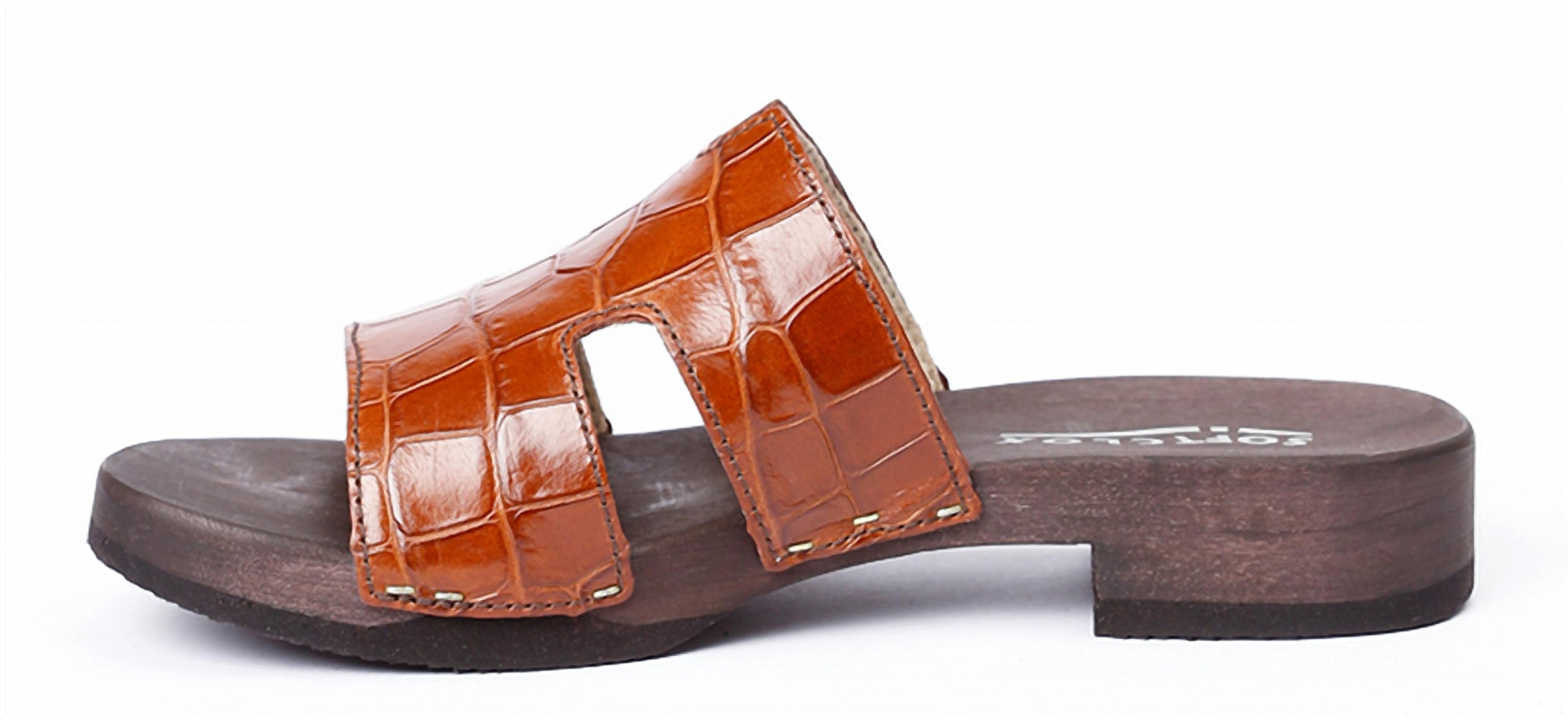 Softclox - Women's Blida Crocoprint Slip-on Sandal