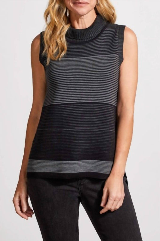 Tribal - Sleeveless Cowlneck Sweater