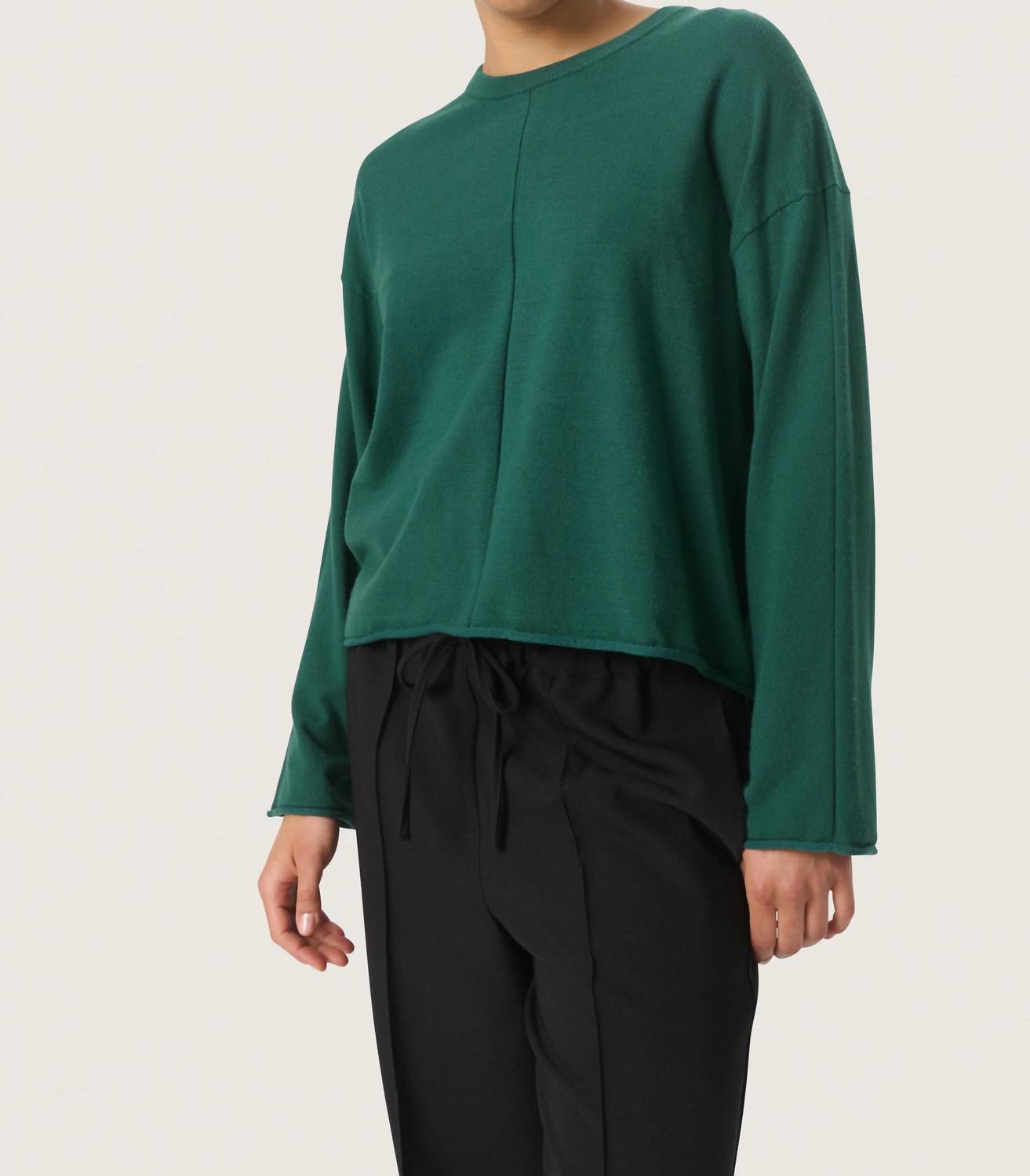 Soaked In Luxury - Spina Boxy Fit Tight Knit Pullover Sweater