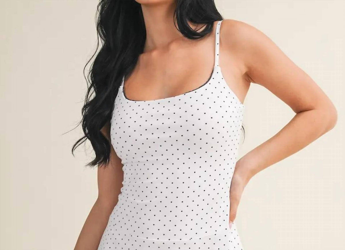 Kimberly C - Paloma Activewear Polka Dot Romper Dress
