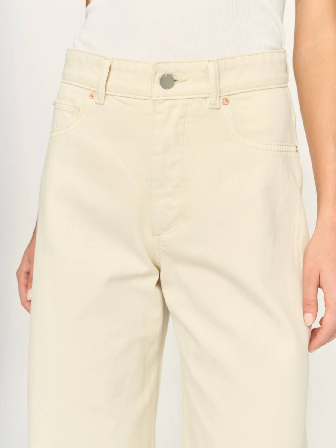 DL1961 - Women's Lucila Ultra Wide Leg Ultra High Rise Pants in flax - women's pants - view 5