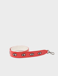Min & Mon - Embroidered Eyes Leather Shoulder Strap