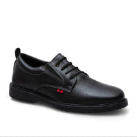 Andrea Men's Leather Upper And Rubber Sole Oxford Shoes in black - men's shoe - alternate view