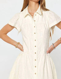 Current Air - Collins Frayed Textrure Mini Dress