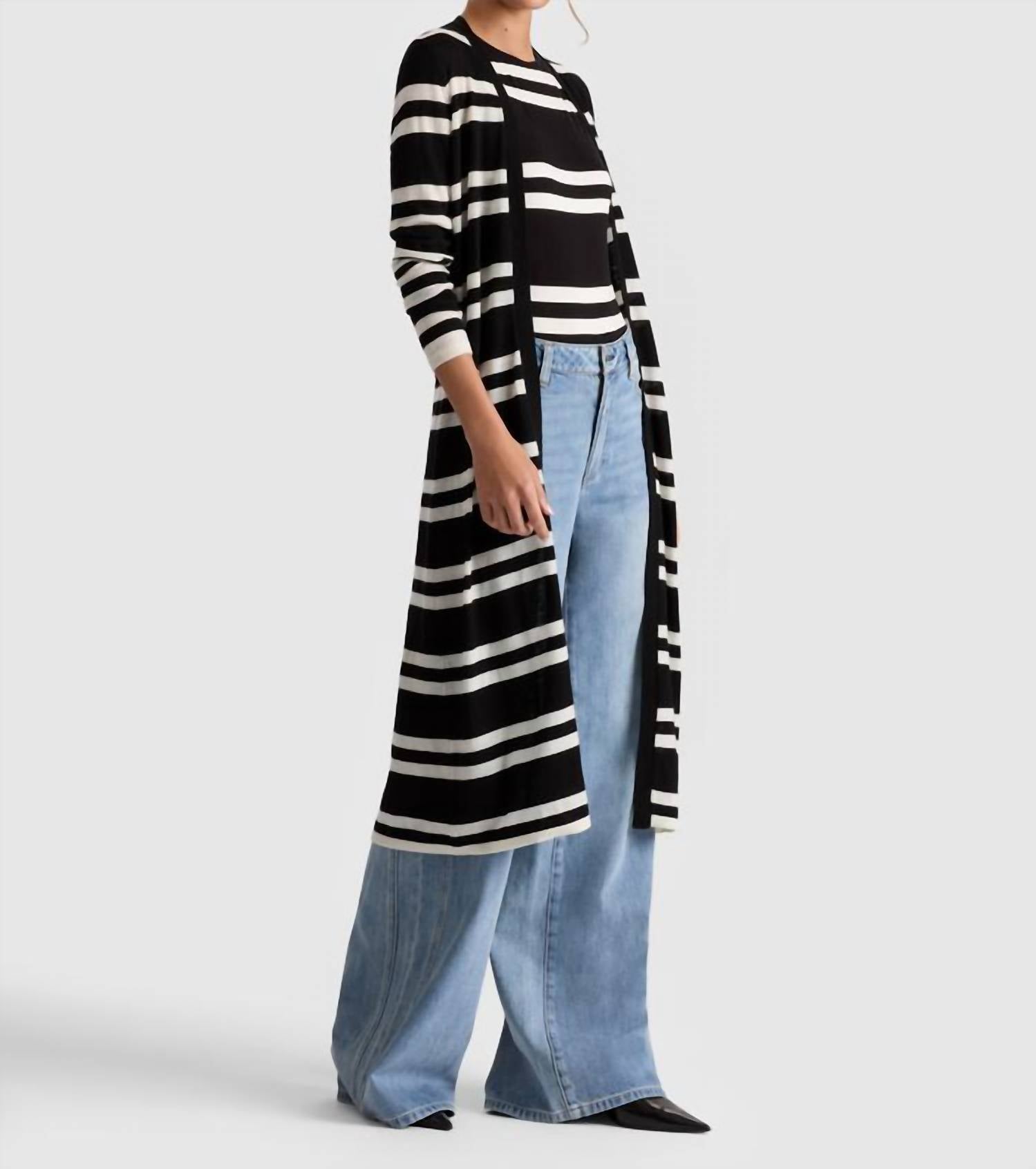 Alice + Olivia - Callan Striped Maxi Cardigan