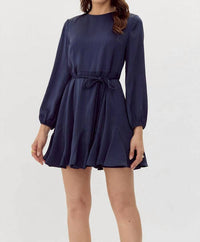 Adelyn Rae - Demi Godet Dress With Braided Belt