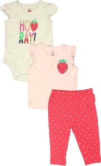 Carter'S - Infant Girls Layette Set Bodysuit And Leggings 3 Piece Set