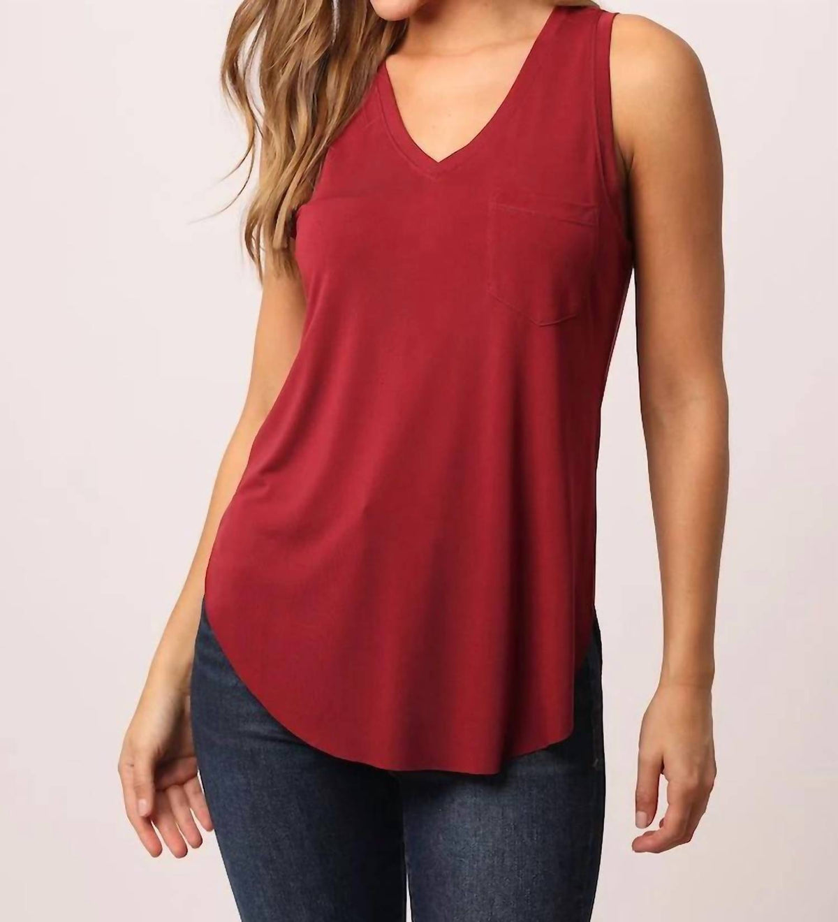 Another Love - Esther Breast Pocket Tank Top