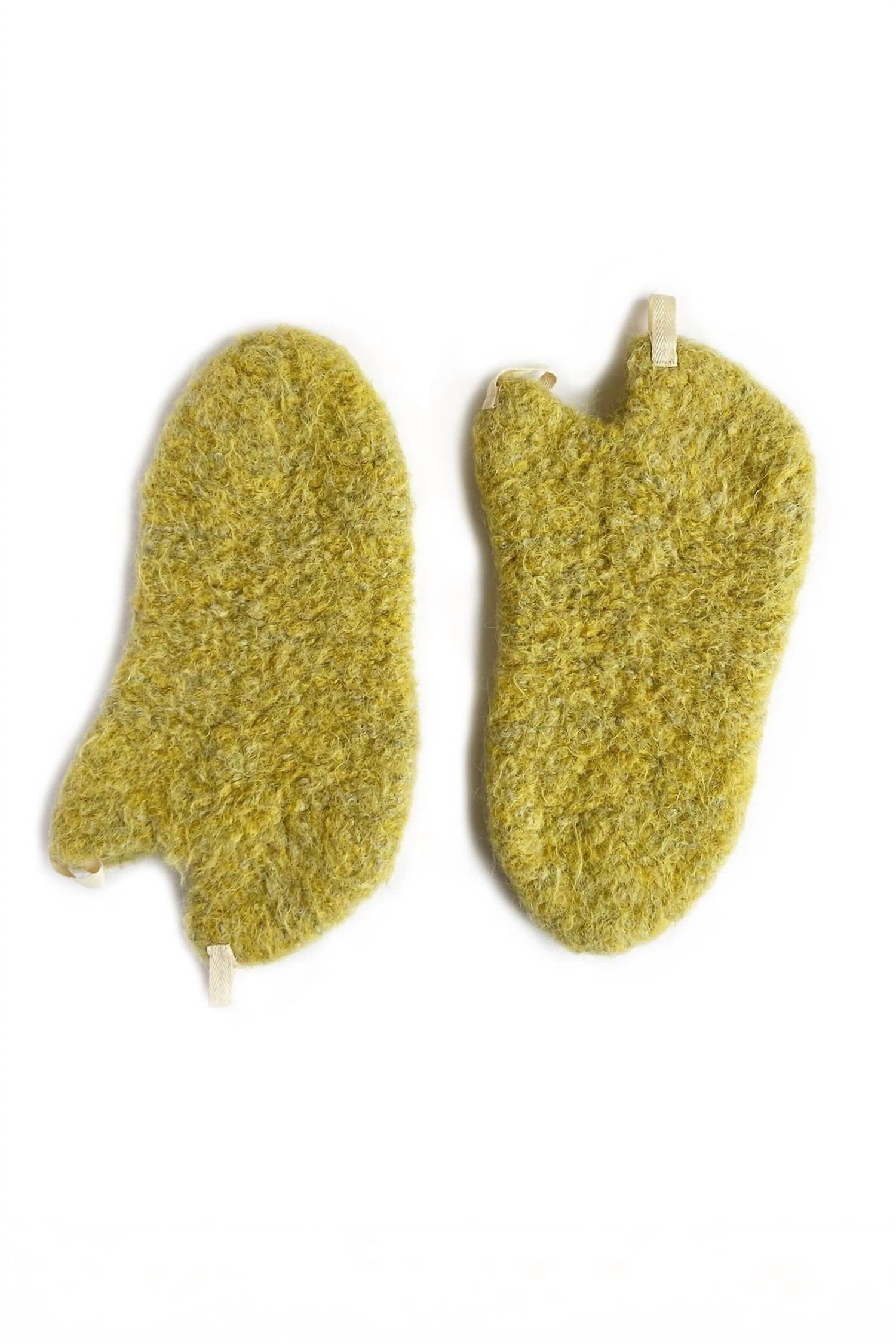 Patapaca Women's Alpaca Slippers in cloud citrus - women's accessory - detail view