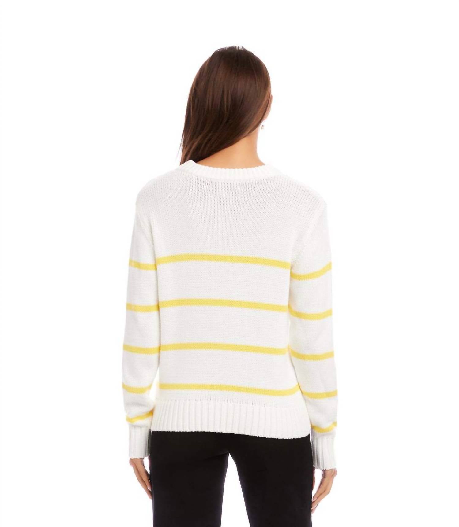 Karen Kane - Stripe Crewneck Sweater