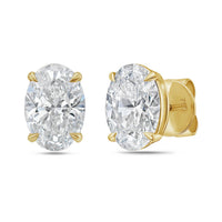 Diana M Jewels - 3.00 Cts Lab Grown Oval Cut Stud Earrings