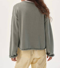 Donni. - Cotton Knit Roll Cardigan