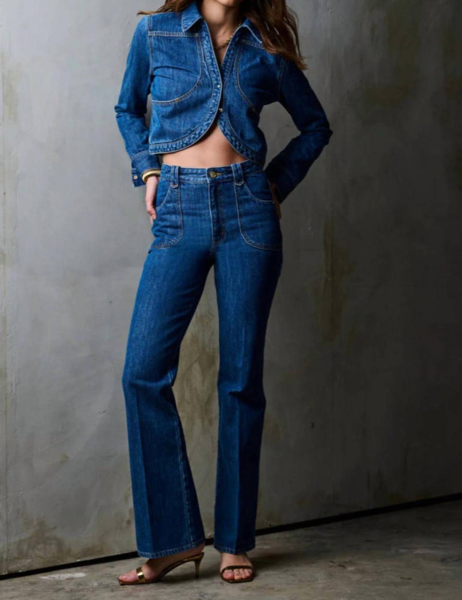 Hevron - Alana High Rise Slight Flare Jeans