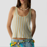 Guest In Residence - Fine Stripe Tank Top