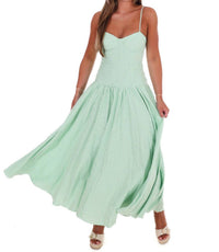 TCEC Oceanview Striped Maxi Dress in green - women's dress - view 5