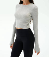 Splits59 - Louise Rib Long Sleeve Crop Tee