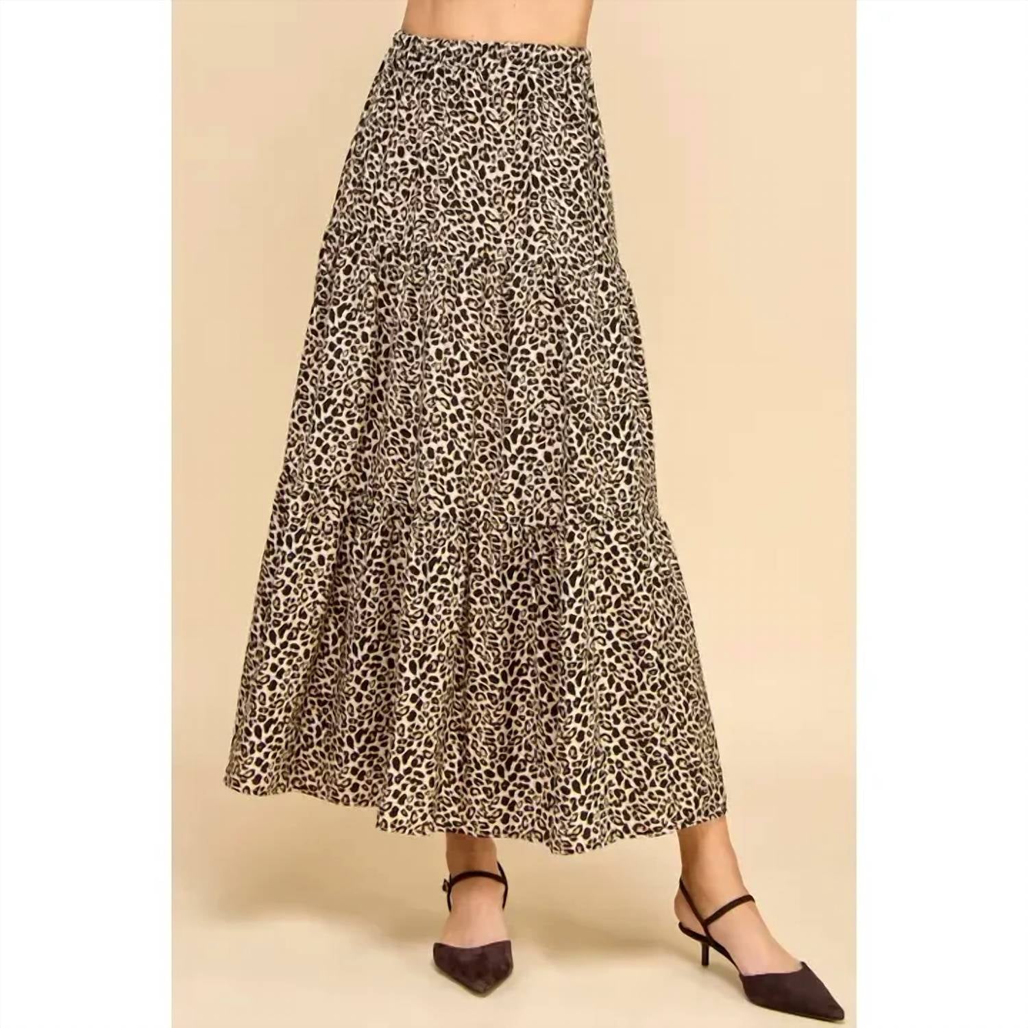 Les Amis - Three Layered Animal Printed Skirt