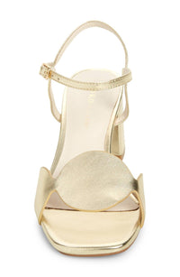 Koko + Palenki - Women's Metallic Leather Sphere Heels