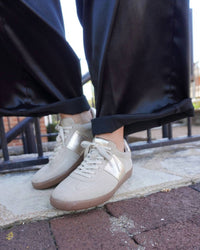 DIBA True Women's This Tie Lace-up Suede Sneakers in shell platino - women's sneaker - view 8