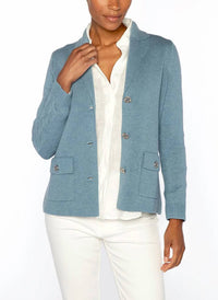 Kinross - Cable Sleeve Notch Collar Cardigan